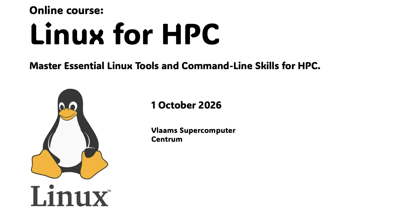 Linux for HPC